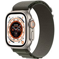Apple Watch Ultra 49mm - titán tok, zöld alpesi szíj, M - Okosóra
