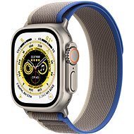 Apple Watch Ultra 49mm - titán tok, kék - szürke terep szíj, M / L - Okosóra