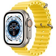 Apple Watch Ultra 49mm - titán tok, sárga óceán szíj - Okosóra