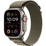 Apple Watch Ultra 2 49 mm - titántok, olíva alpesi szíj, S - Okosóra