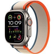 Apple Watch Ultra 2 49mm Titanium Case with Orange/Beige Trail Loop - S/M - Smart Watch