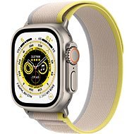 Apple Watch Ultra 49mm titanium case with yellow and beige trail strap - S/M - Smart Watch