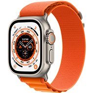 Apple Watch Ultra 49mm - titán tok, narancsszínű alpesi szíj, L - Okosóra