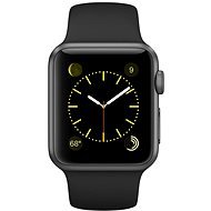 Apple Watch Sport 38 mm Kozmicky sivý hliník s čiernym remienkom - Smart hodinky