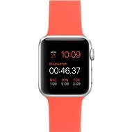Apple Watch Sport 38 mm Silber Aluminium mit Aprikose Band - Smartwatch