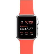 Apple Watch Sport 38 mm Strieborný hliník s marhuľovým remienkom - Smart hodinky