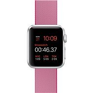 Apple Watch Sport 38 mm Silber Aluminium mit rosa Band aus gewebtem Nylon - Smartwatch