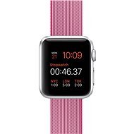Apple Watch Sport 38mm Silver aluminium with a pink band made of woven nylon - Smart Watch