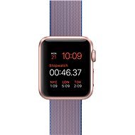 Apple Watch Sport 38mm Rose gold aluminium with royal blue band made of woven nylon - Smart Watch