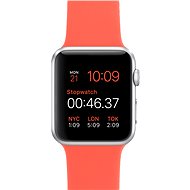 Apple Watch Sport 42mm Silver aluminium with apricot band - Smart Watch