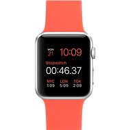 Apple Watch Sport 42mm Silver aluminium with an apricot band - Smart Watch