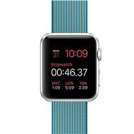 Apple Watch Sport 42 mm Silber Aluminium mit blauem Band aus gewebtem Nylon - Smartwatch