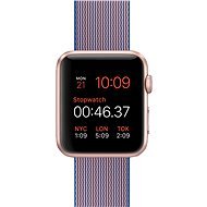 Apple Watch Sport 42mm Rose gold aluminium with royal blue band made of woven nylon - Smart Watch