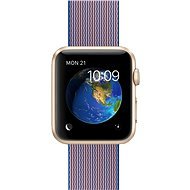 Apple Watch Šport 42mm Zlatý hliník s kráľovsky modrým remienkom z tkaného nylonu - Smart hodinky