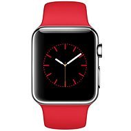 Apple Watch 38mm Edelstahlgehäuse mit Sportarmband rot - Smartwatch