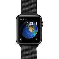Apple Watch 38 mm Kozmicky čierna antikorová oceľ s kozmicky čiernou milánskou slučkou - Smart hodinky
