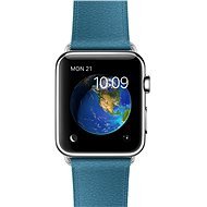 Apple Watch 42mm antikorová s námorno modrým remienkom s klasickou prackou - Smart hodinky