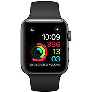 Apple Watch Series 1 38 mm Aluminiumgehäuse Space Grau mit schwarzem Sportarmband - Smartwatch