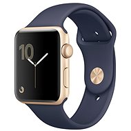 Apple Watch Series 2 38mm Gold Aluminium Case with Midnight Blue Sport Band - Smart Watch
