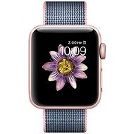 Apple Watch Series 2 38 mm Aluminiumgehäuse, Roségold, Armband aus gewebten Nylon, Hellrosa/Mitternachtsblau - Smartwatch