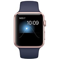 Apple Watch Series 2 42 mm Aluminiumgehäuse Roségold, Sportarmband Mitternachtsblau - Smartwatch