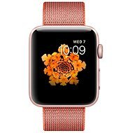 Apple Watch Series 2 42 mm Aluminiumgehäuse, Roségold, Armband aus gewebten Nylon, Space Orange/Anthrazit - Smartwatch