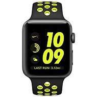 Apple Watch Series 2 Nike+ 38 mm Vesmírne sivý hliník s čiernym/Volt športovým remienkom Nike - Smart hodinky