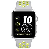Apple Watch Series 2 Nike+ 42 mm Strieborný hliník s matne strieborným/Volt športovým remienkom Nike - Smart hodinky