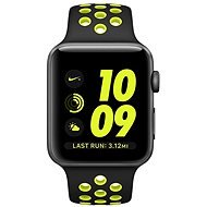 Apple Watch Nike+ 42 mm Aluminiumgehäuse Space Grau mit Nike Sportarmband Schwarz/Volt - Smartwatch