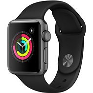 Apple Watch Series 3 38mm GPS Space gray aluminum with black sports strap - Smart Watch