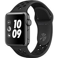 Apple Watch Series 3 Nike+ 38 mm GPS Vesmírne sivý hliník s antracitovým športovým remienkom Nike - Smart hodinky