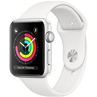 Apple Watch Series 3 42mm GPS ezüstszínű alumíniumtok fehér sportszíjjal - Okosóra