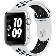 Apple Watch Series 3 Nike+ 42 mm GPS Strieborný hliník s platinovým/sivým športovým remienkom Nike - Smart hodinky