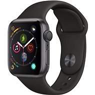 Apple Watch Series 4 40mm Space black aluminum with black sports strap - Smart Watch