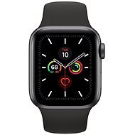 Apple Watch Series 5 40 mm Vesmírne sivý hliník s čiernym športovým remienkom - Smart hodinky
