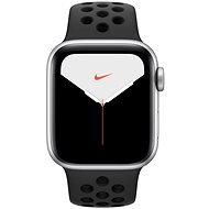 Apple Watch Nike Series 5 Stříbrný hliník s antracitovým/černým sportovním řemínkem Nike - Chytré hodinky