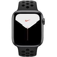 Apple Watch Nike Series 5 44 mm Vesmírne sivý hliník s antracitovým/čiernym športovým remienkom Nike - Smart hodinky