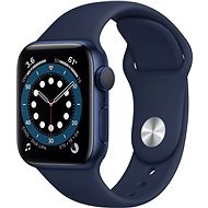 Apple Watch Series 6 40mm Aluminiumgehäuse Blau mit Sportarmband Dunkelmarine - Smartwatch