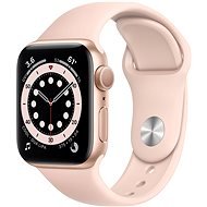 Apple Watch Series 6 40mm Gold Aluminium with Sand-pink Sports Strap - Smart Watch