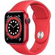 Apple Watch Series 6 40 mm Červený hliník s červeným športovým remienkom - Smart hodinky