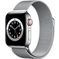 Apple Watch Series 6 40mm Cellular Ezüstszínű rozsdamentes acél tok ezüstszínű milánói szíjjal - Okosóra