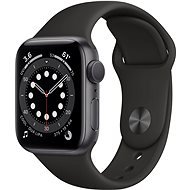 Apple Watch Series 6 44mm Space Grey Aluminium with Black Sports Strap - Smart Watch