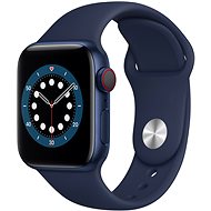 Apple Watch Series 6 44mm Cellular Blue Aluminium with Navy Blue Sports Strap - Smart Watch