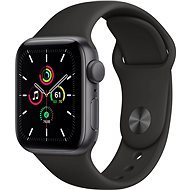 Apple Watch SE 40mm Space Black Alugehäuse mit schwarzem Sportarmband - Smartwatch