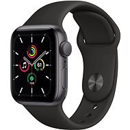 Apple Watch SE 44mm Space Grey Alugehäuse mit schwarzem Sportarmband - Smartwatch