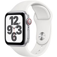 Apple Watch SE 44mm Cellular Silver Aluminium with White Sports Strap - Smart Watch