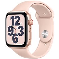 Apple Watch SE 44mm Cellular Gold Aluminium with Sand-pink Sports Strap - Smart Watch