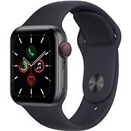 Apple Watch SE 40 mm Cellular asztroszürke alumínium, éjfekete sportszíjjal - Okosóra