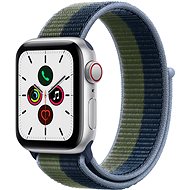 Apple Watch SE 44mm Cellular Silver Aluminium with Abyss Blue/Moss Green Sport Loop - Smart Watch