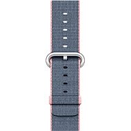 Apple 38mm Light pink / midnight blue woven nylon - Watch Strap